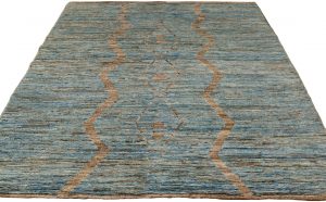 Handwoven Tribal Flatweave Rug Blues-lobo-lobo nosara