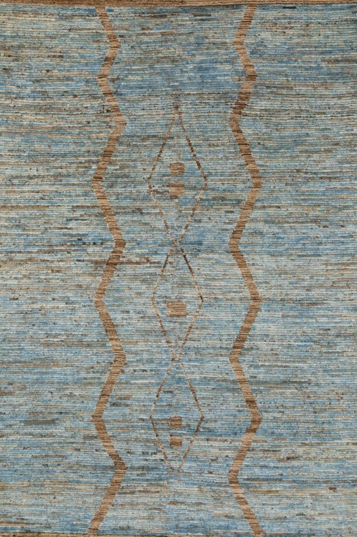 Handwoven Tribal Flatweave Rug Blues-lobo-lobo nosara