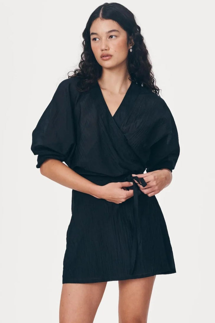 issy mini wrap around dress Isla Silk Wrap Mini Dress – lobo nosara