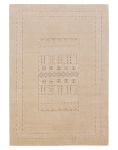 Ivory Contemporary Design Hand Loomed Wool Area Rug-The Rug Decor-lobo nosara