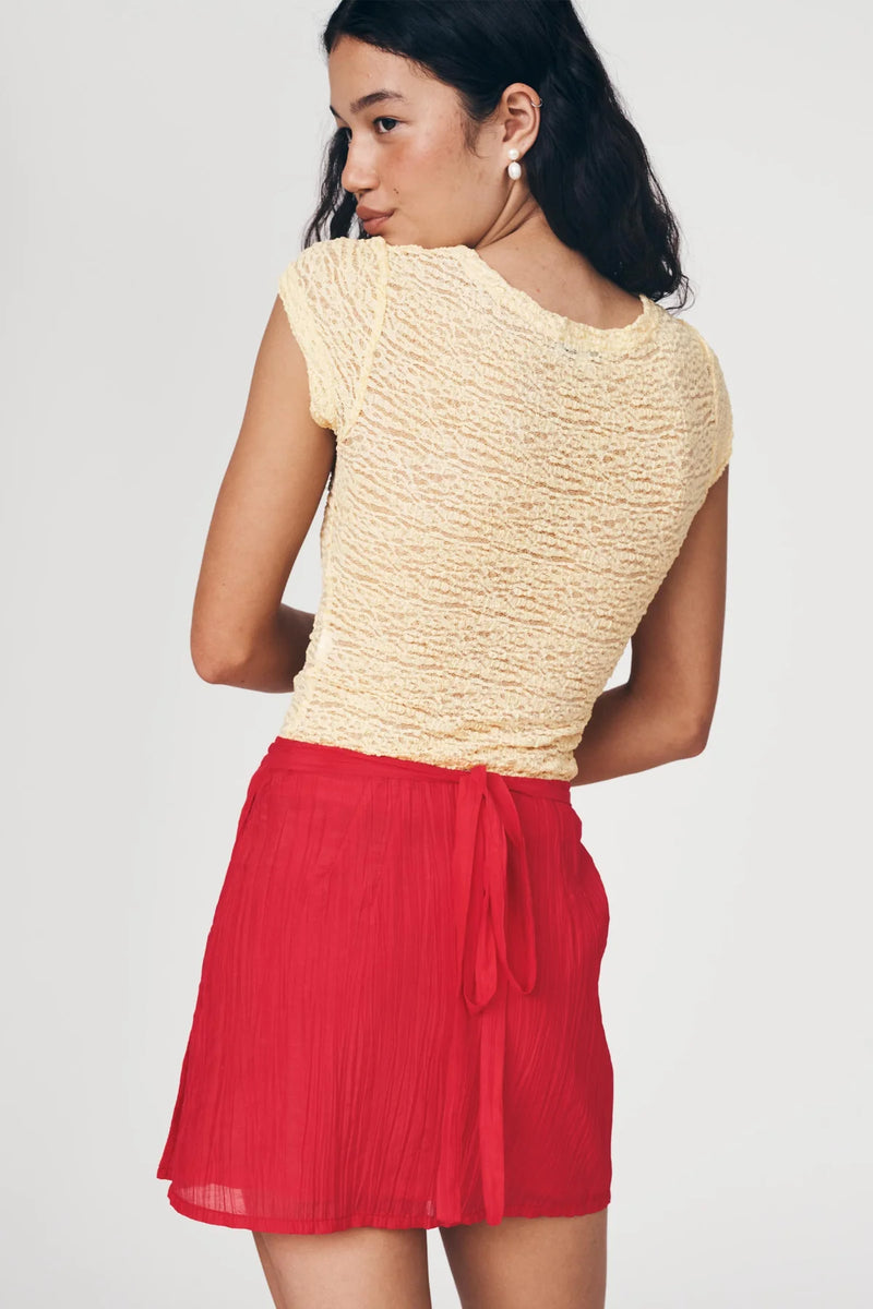 Jole Silk Mini Wrap Skirt-ROWIE The Label-lobo nosara