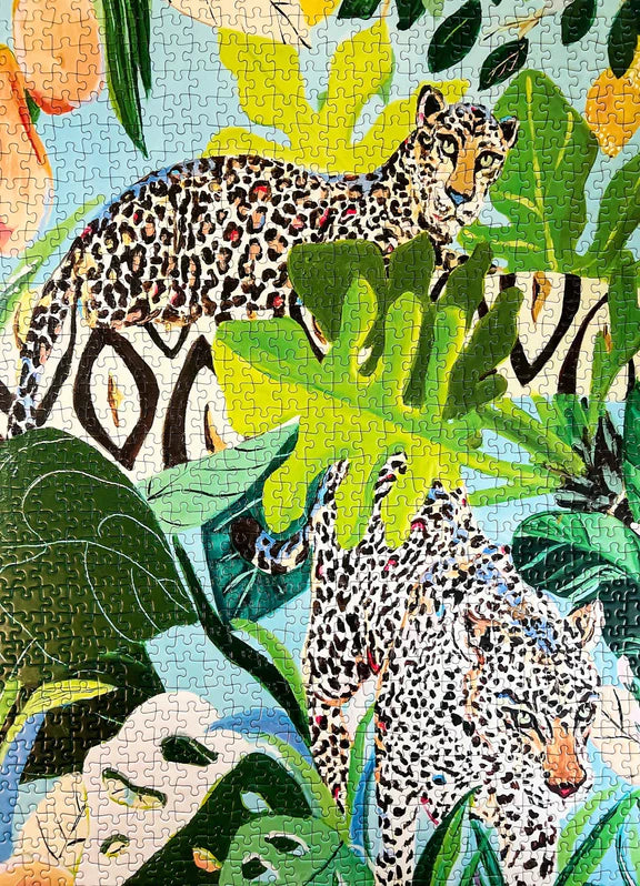 Jungle Cats by Megan Carn Puzzle-Surf Shack Puzzles-lobo nosara