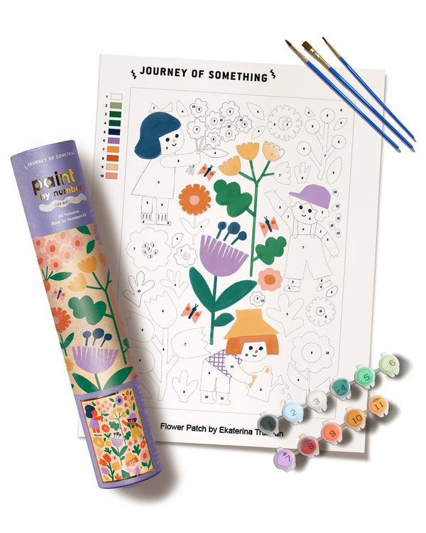 Kids Paint By Numbers Kit - Flower Patch-Journey of Something-lobo nosara