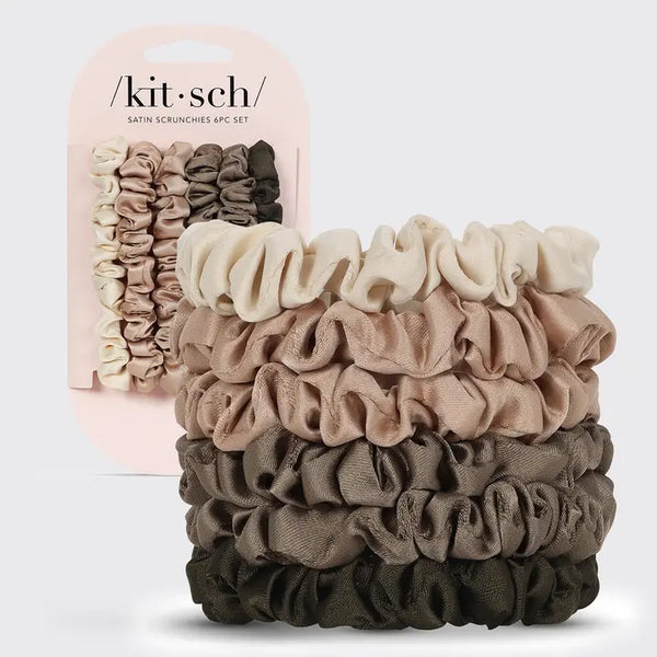 KITSCH - Ultra Petite Satin Scrunchies 6pc