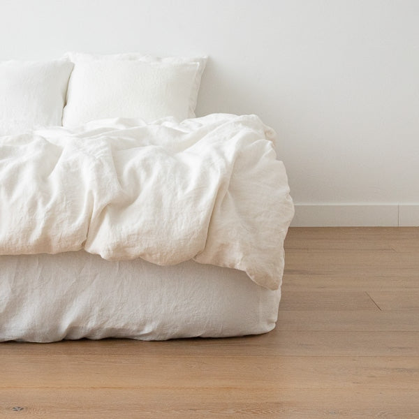 Linen Duvet Cover - Stone Washed Off White-Linen Me-lobo nosara