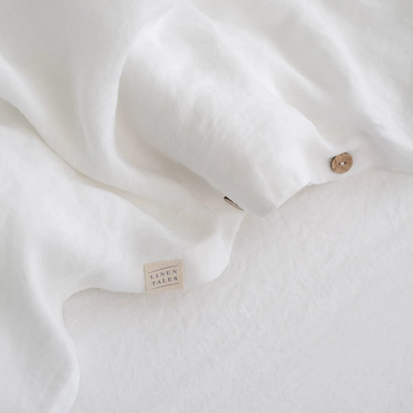 Linen Bed Set - White-Linen Tales-lobo nosara