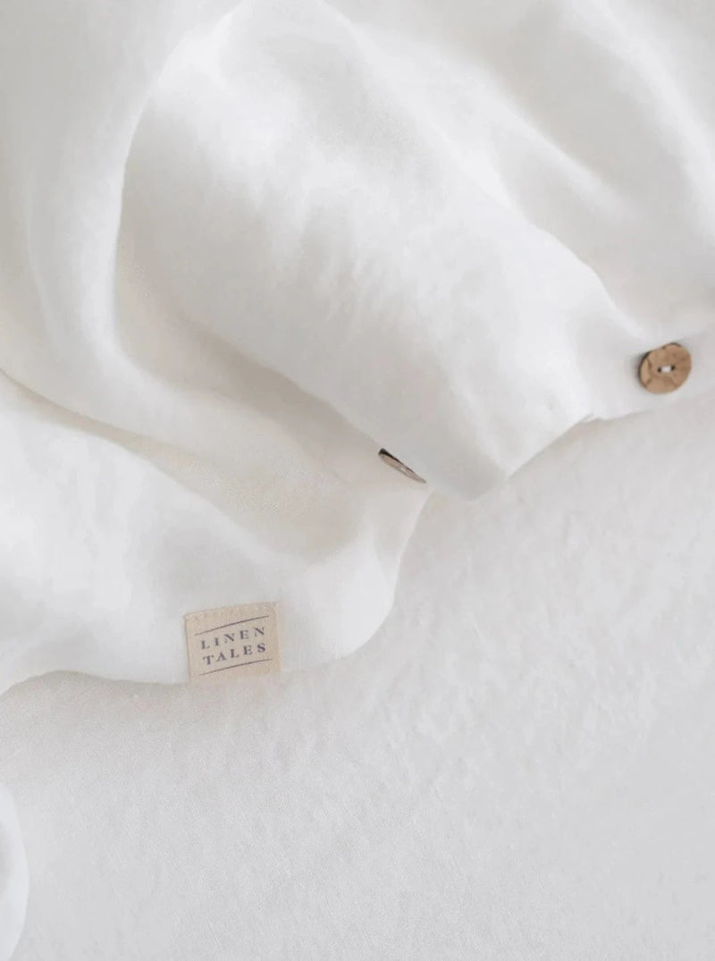 Linen Bed Set - White-Linen Tales-lobo nosara