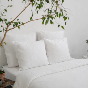 Linen Bed Set - White-Linen Tales-lobo nosara