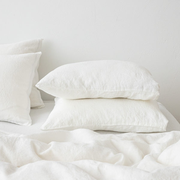 Linen Pillow Cases - Stone Washed Off White-Linen Me-lobo nosara