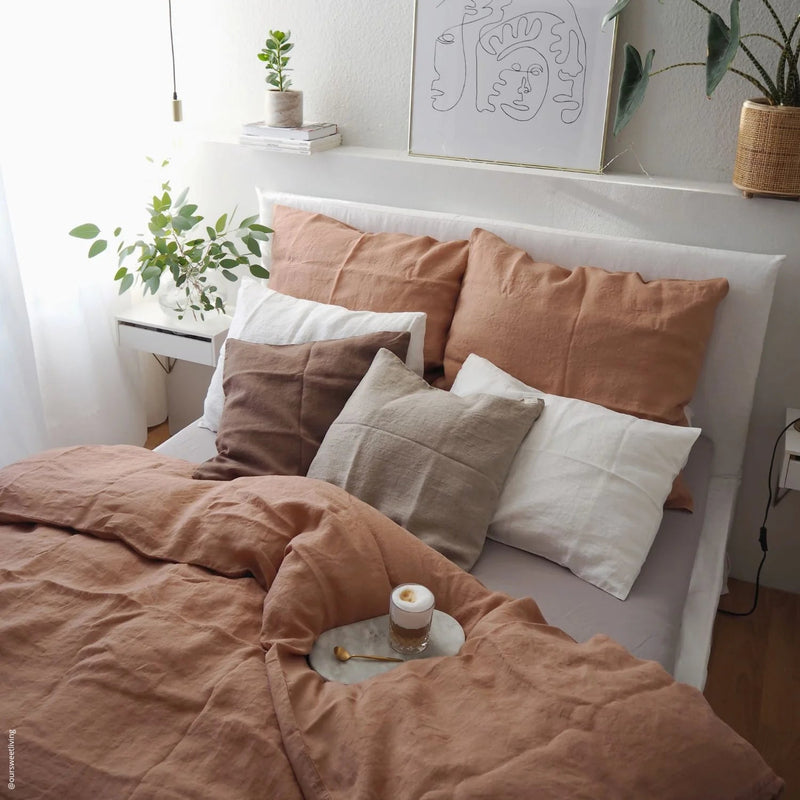 Linen Pillowcases - Cafe Crème-Linen Tales-lobo nosara