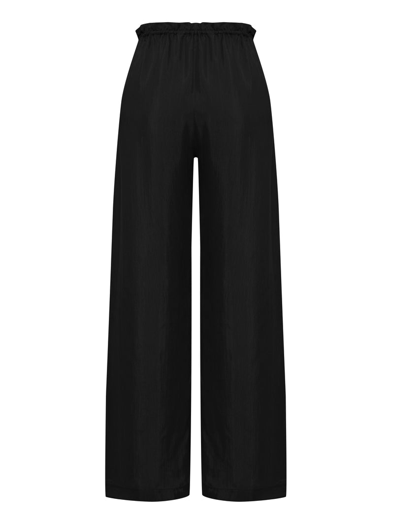 Lucid Flow Tie Pants - Black-The Handloom-lobo nosara