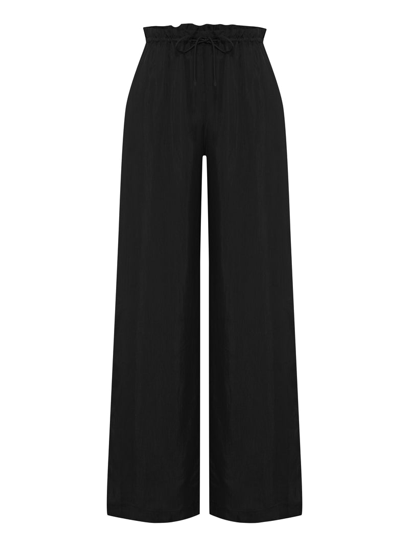 Lucid Flow Tie Pants - Black-The Handloom-lobo nosara