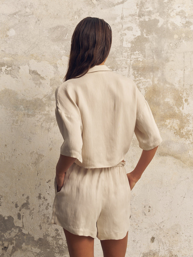 Lucid Flow Tie Shorts - Sand-The Handloom-lobo nosara