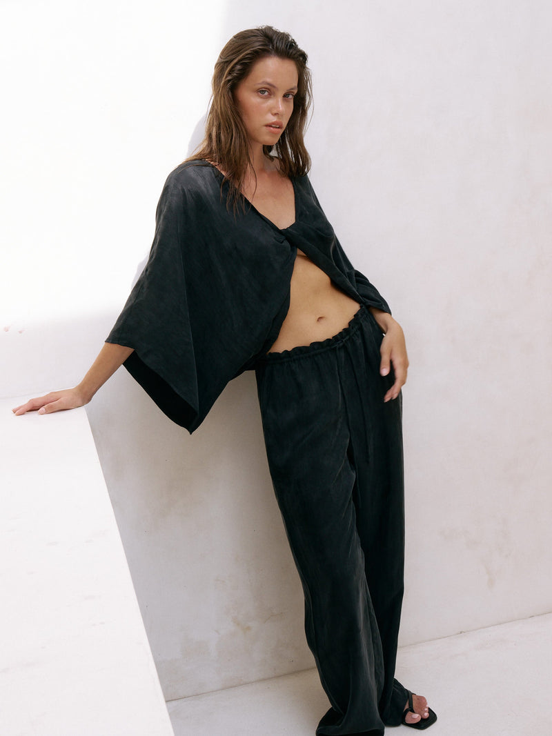 Lucid Knot Top - Black-The Handloom-lobo nosara