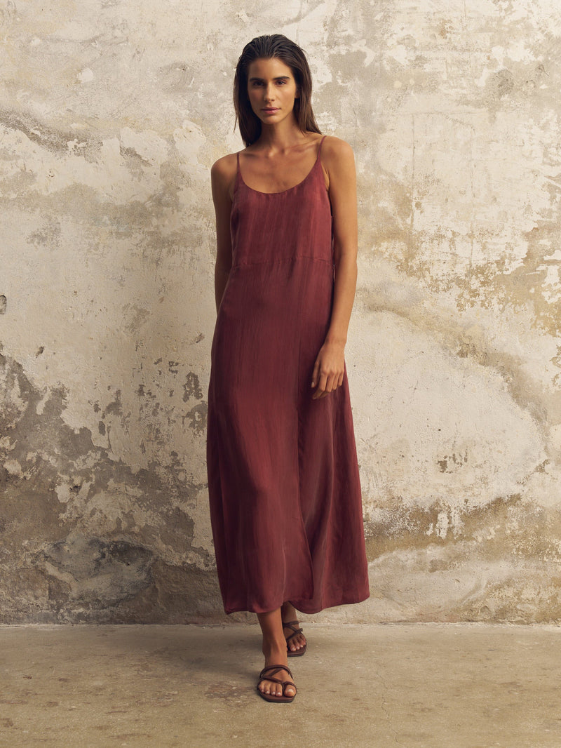 Lucid Midnight Maxi Dress - Burgundy-The Handloom-lobo nosara