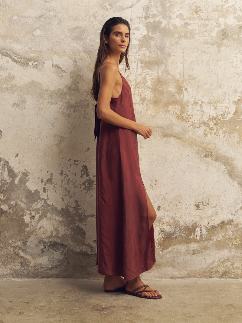 Lucid Midnight Maxi Dress - Burgundy-The Handloom-lobo nosara