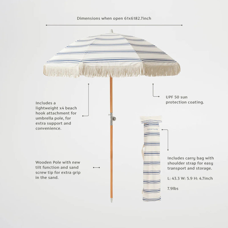 Luxe Beach Umbrella-Sunnylife-lobo nosara