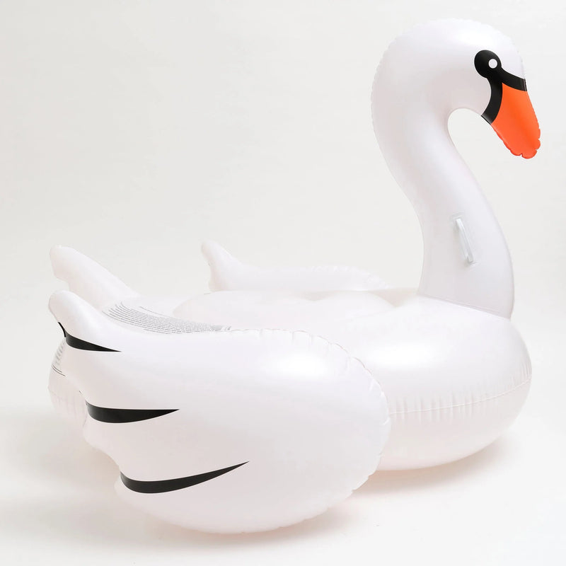 Luxe Ride-On Swan Pool Float-Sunnylife-lobo nosara