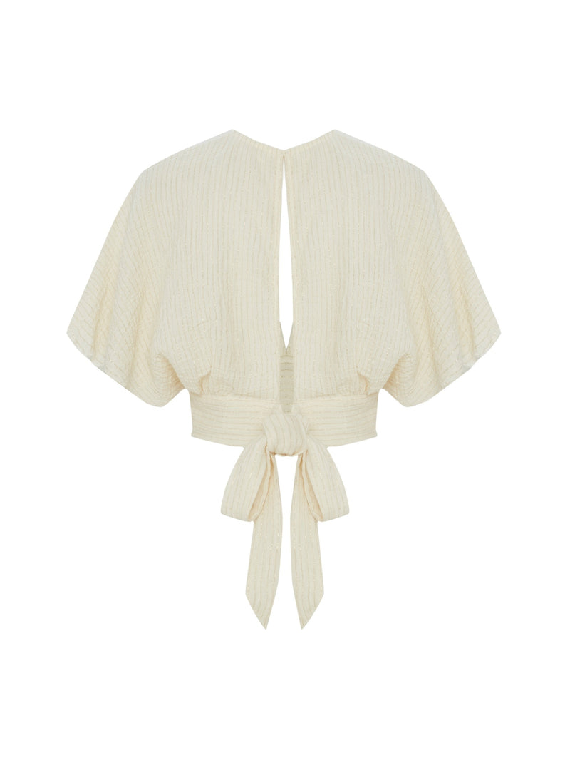 Mare Top - Gold Stripes-The Handloom-lobo nosara
