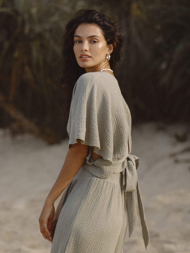 Mare Top - Khaki Green-The Handloom-lobo nosara
