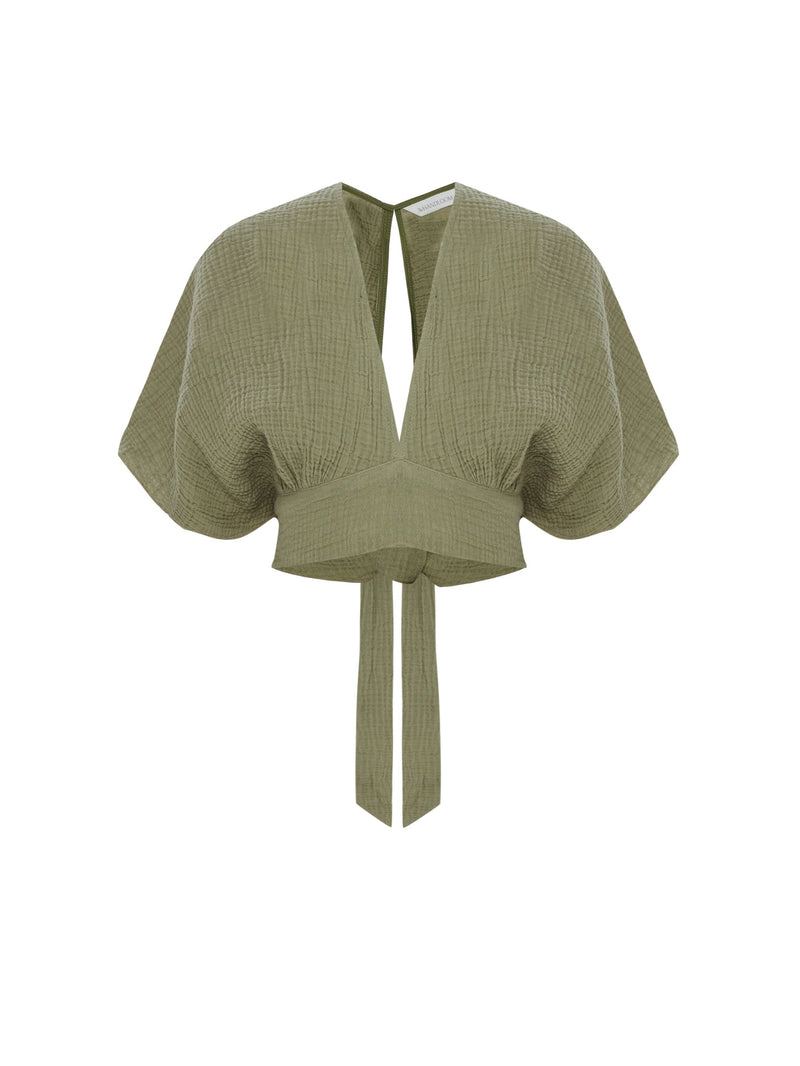 Mare Top - Khaki Green-The Handloom-lobo nosara
