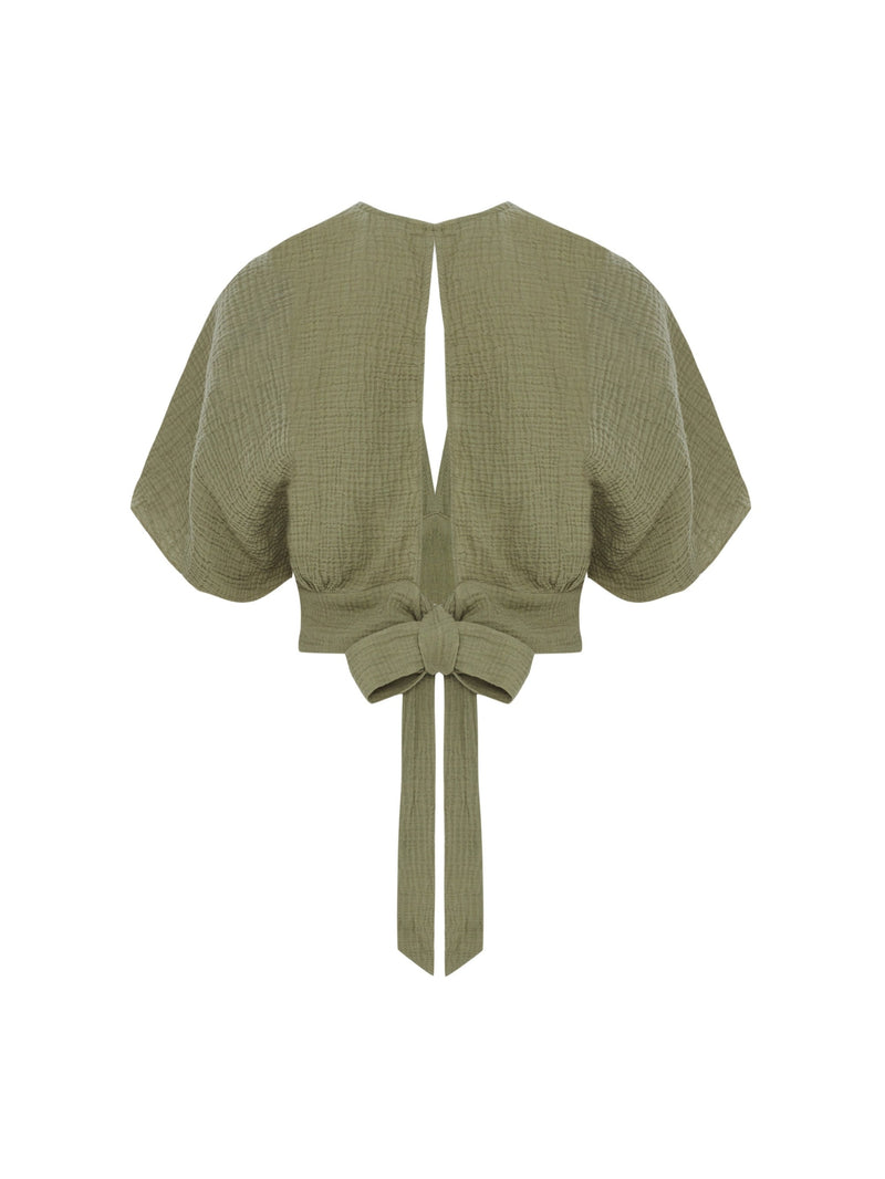 Mare Top - Khaki Green-The Handloom-lobo nosara
