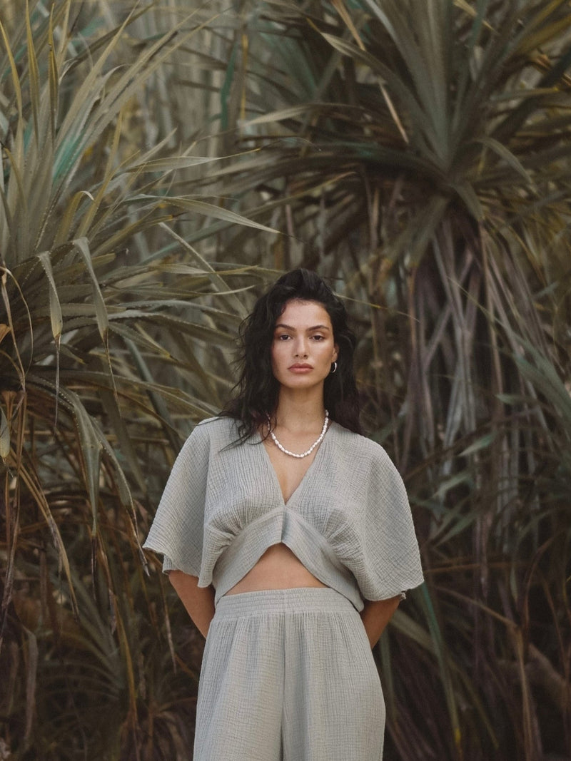 Mare Top - Khaki Green-The Handloom-lobo nosara