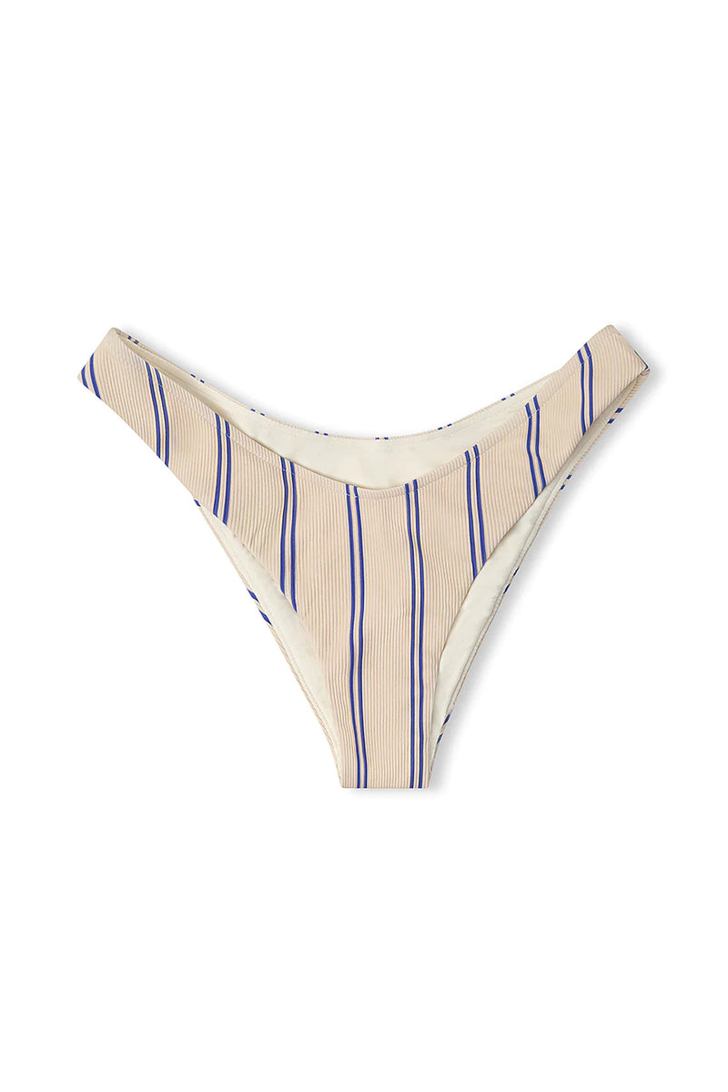 Marine Twin Stripe Rib Curve Bikini Bottom-Zulu & Zephyr-lobo nosara