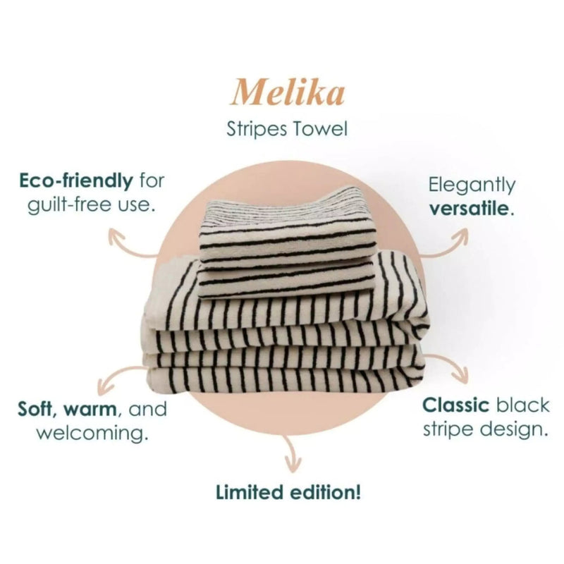 Melika Turkish Cotton Striped Terry Towel-The Loomia-lobo nosara