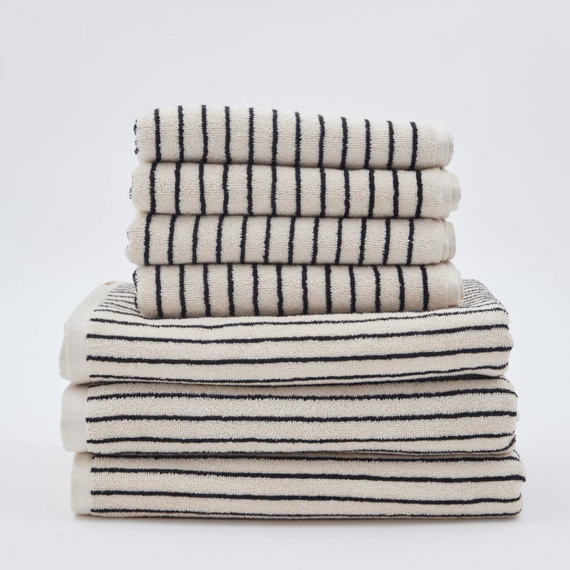 Melika Turkish Cotton Striped Terry Towel-The Loomia-lobo nosara