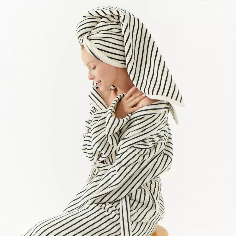 Melika Turkish Cotton Striped Terry Towel-The Loomia-lobo nosara