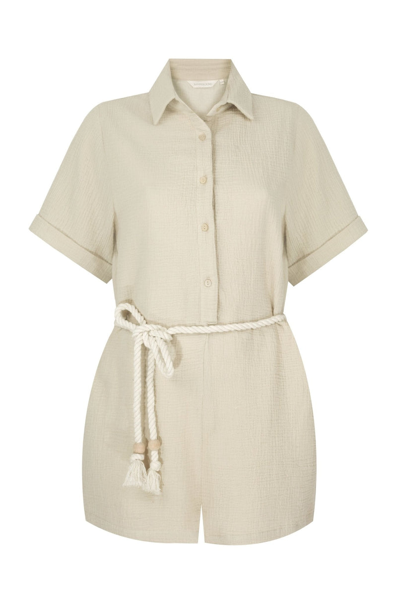 Mia Romper - Oatmeal-The Handloom-lobo nosara