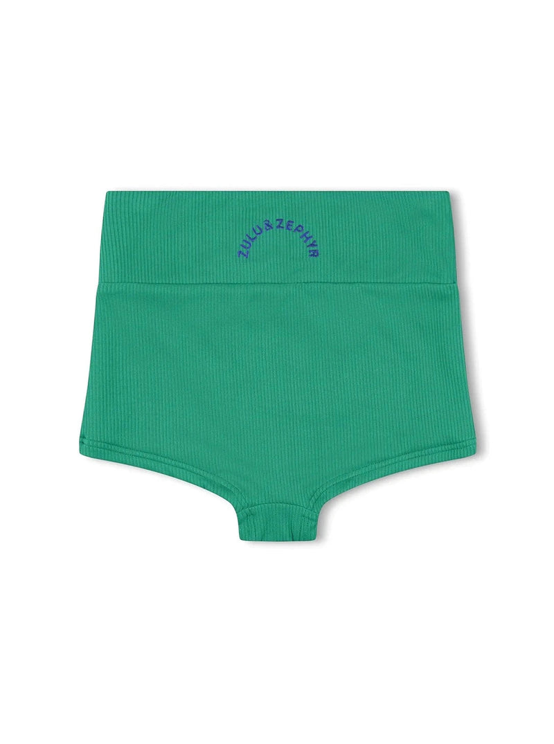 Mini Rib Logo Boy Short - Emerald-Zulu & Zephyr-lobo nosara