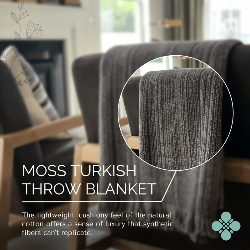 Moss Turkish Throw Blanket-The Loomia-lobo nosara