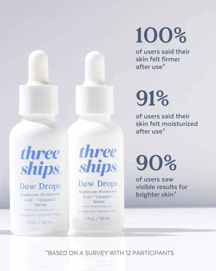 Dew Drops Mushroom Hyaluronic Acid + Vitamin C Serum-Three Ships Beauty-lobo nosara