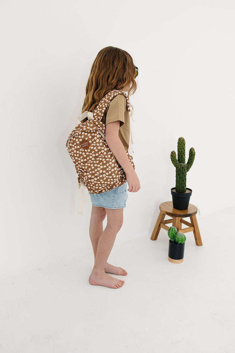 Mustard Floral Mini Backpack-Mebie Baby-lobo nosara