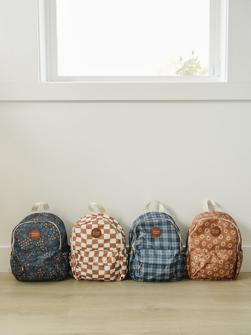 Navy Floral Mini Backpack-Mebie Baby-lobo nosara