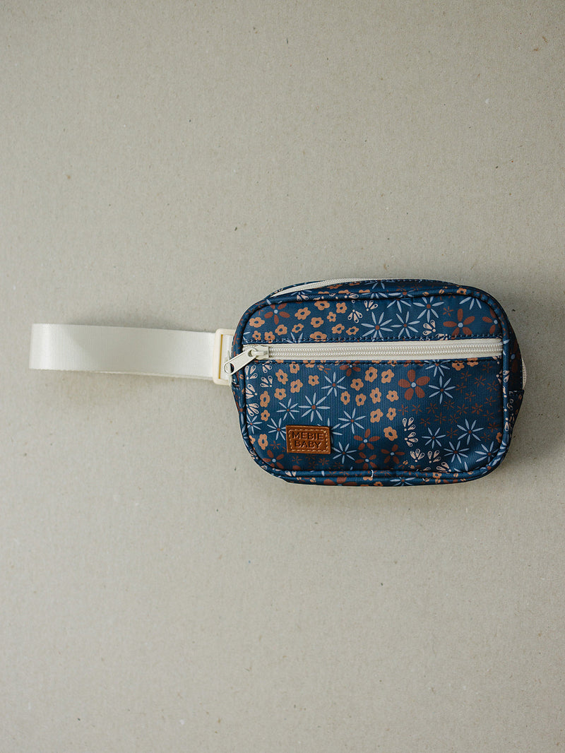 Navy Floral Mini Fanny Pack-Mebie Baby-lobo nosara