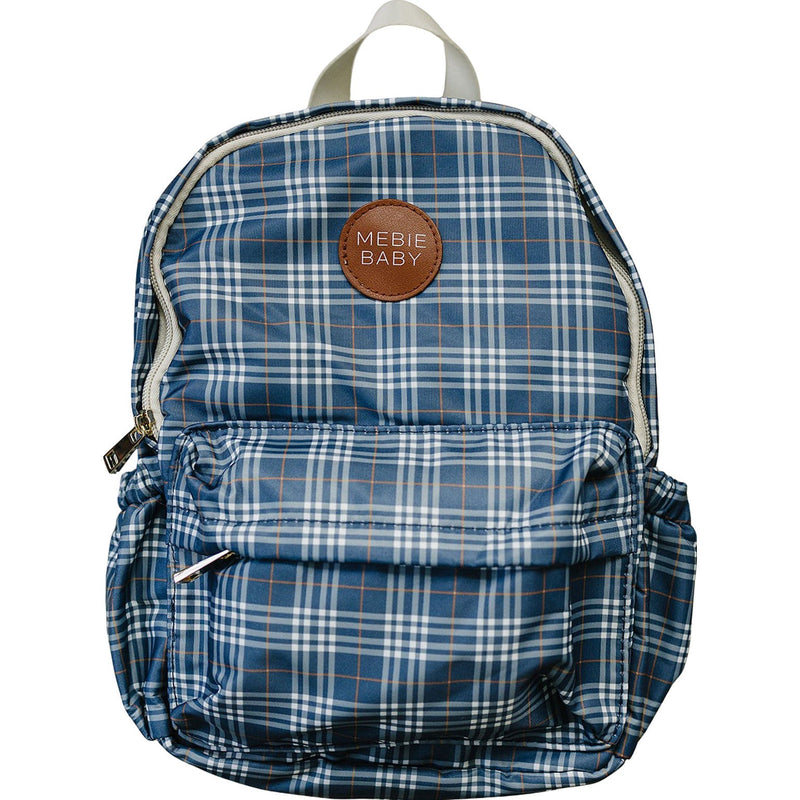 Navy Plaid Mini Backpack-Mebie Baby-lobo nosara