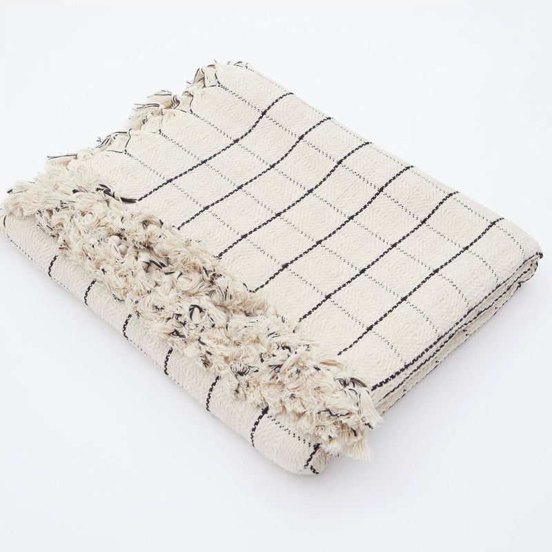 Naz | 100% Turkish Cotton XL Throw Blanket-The Loomia-lobo nosara