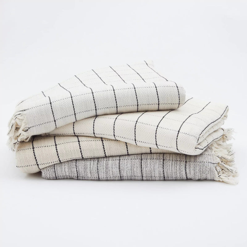 Naz | 100% Turkish Cotton XL Throw Blanket-The Loomia-lobo nosara