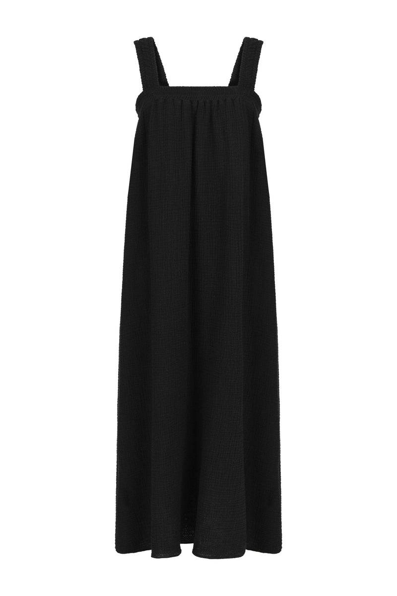 Noa Maxi Dress - Black-The Handloom-lobo nosara