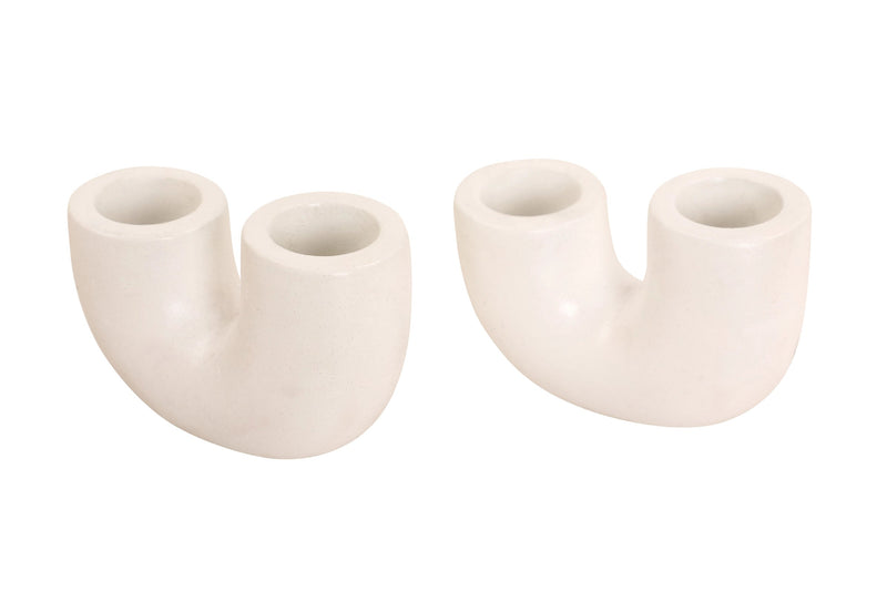 Nordic Style U Shaped Concrete Candle Holder-Casa Amarosa-lobo nosara