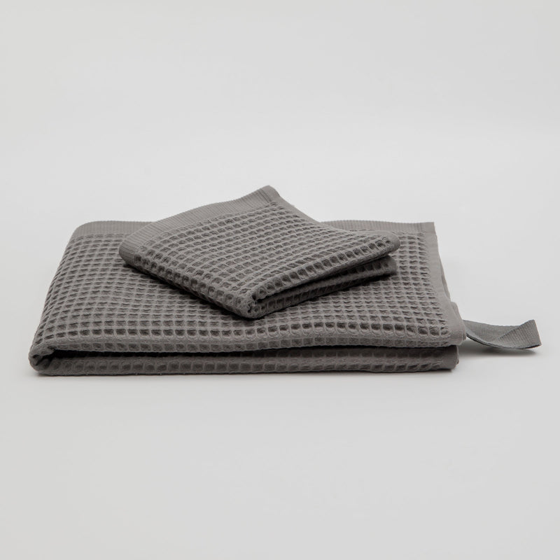 Olivia Waffle Weave Towels-The Loomia-lobo nosara