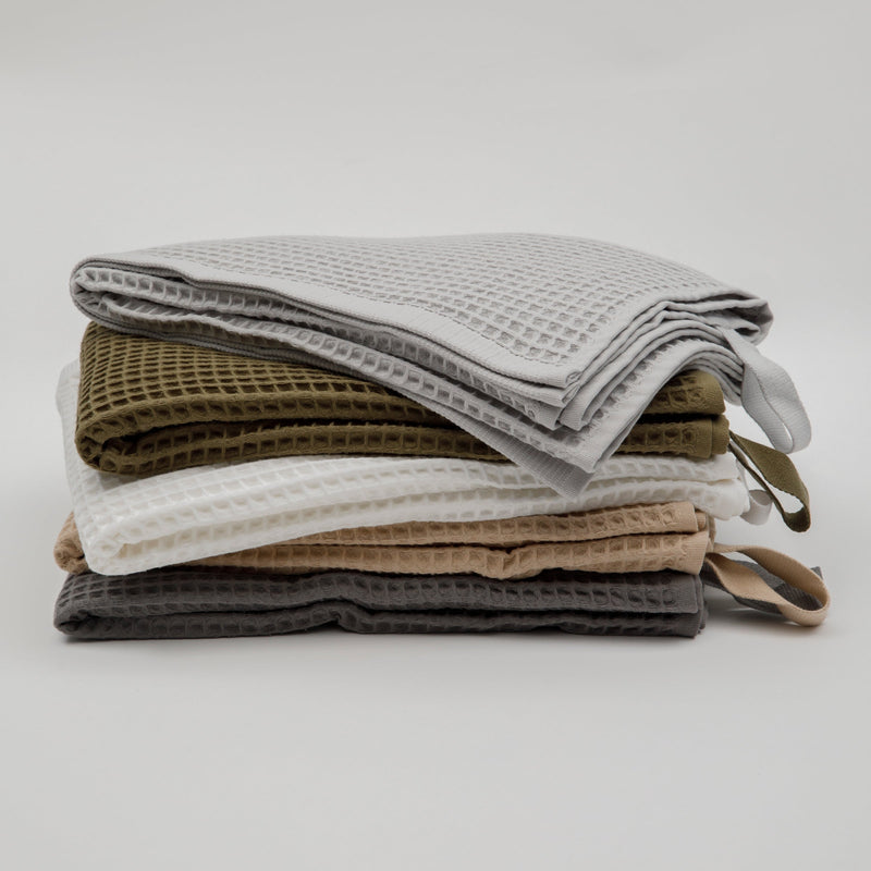 Olivia Waffle Weave Towels-The Loomia-lobo nosara