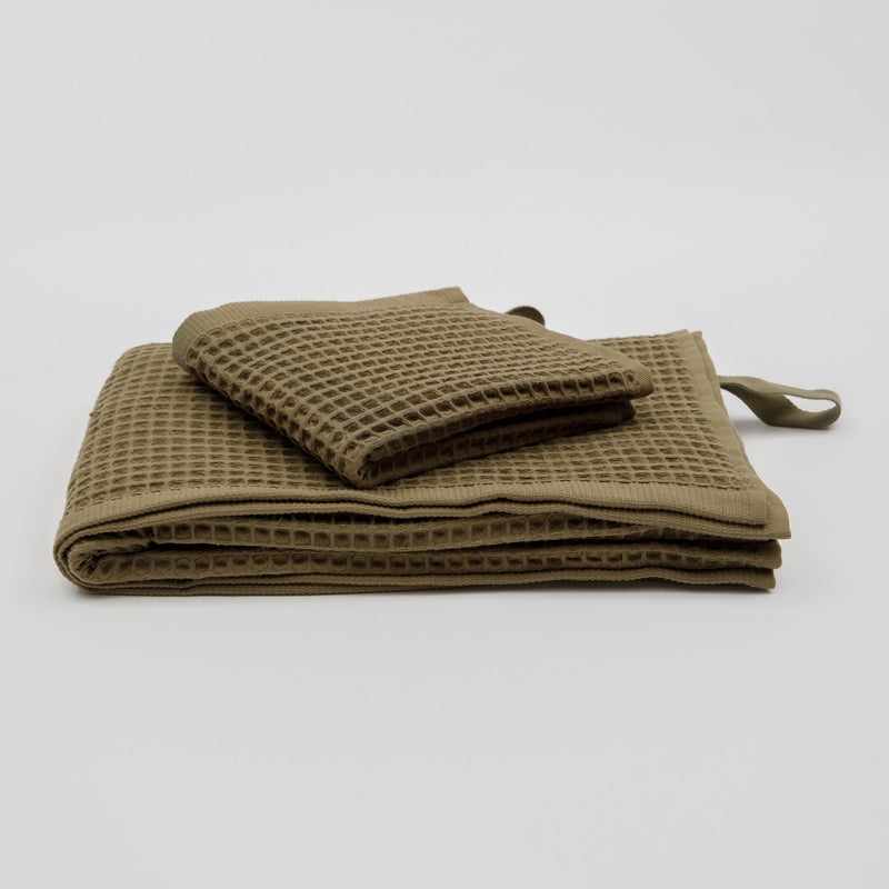 Olivia Waffle Weave Towels-The Loomia-lobo nosara