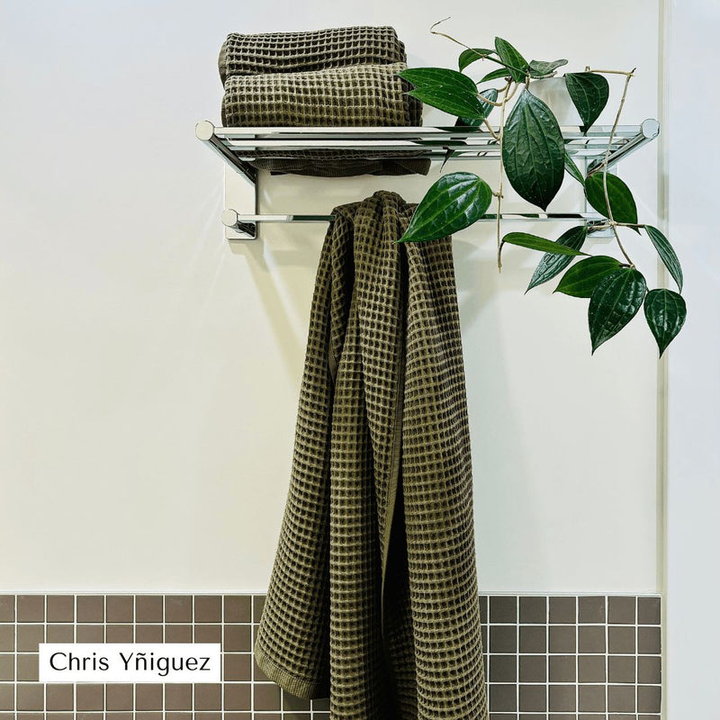 Olivia Waffle Weave Towels-The Loomia-lobo nosara