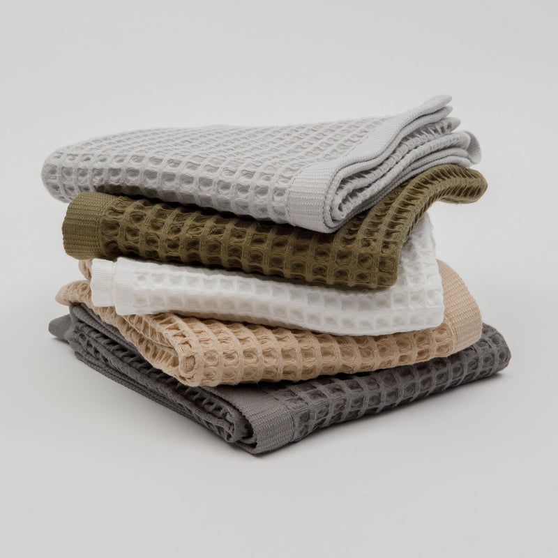 Olivia Waffle Weave Towels-The Loomia-lobo nosara