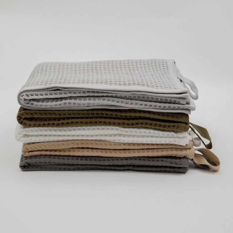 Olivia Waffle Weave Towels-The Loomia-lobo nosara