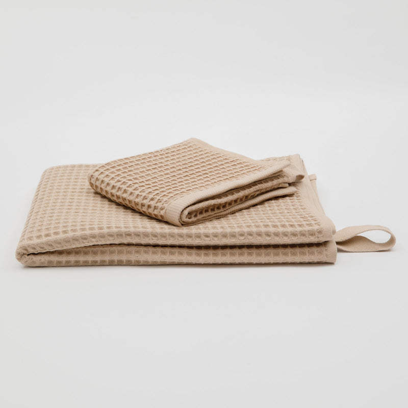 Olivia Waffle Weave Towels-The Loomia-lobo nosara